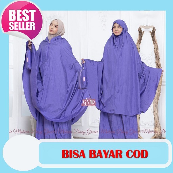 Mukena Dewasa Terusan Bali Lembut Mewah Bahan Adem Sutra Brukat Travelling Terbaru Premium Hitam Ses