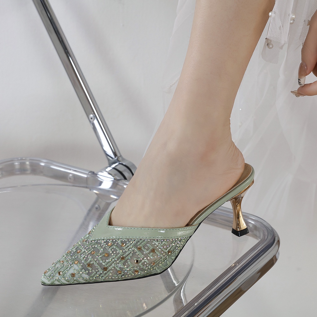 GSW SEPATU SANDAL HEELS 6CM PESTA WANITA IMPORT ( 638-1 ) Sepatu heels Pesta wanita Sandal Pesta Wanita import heels Pesta wanita import original Cassie