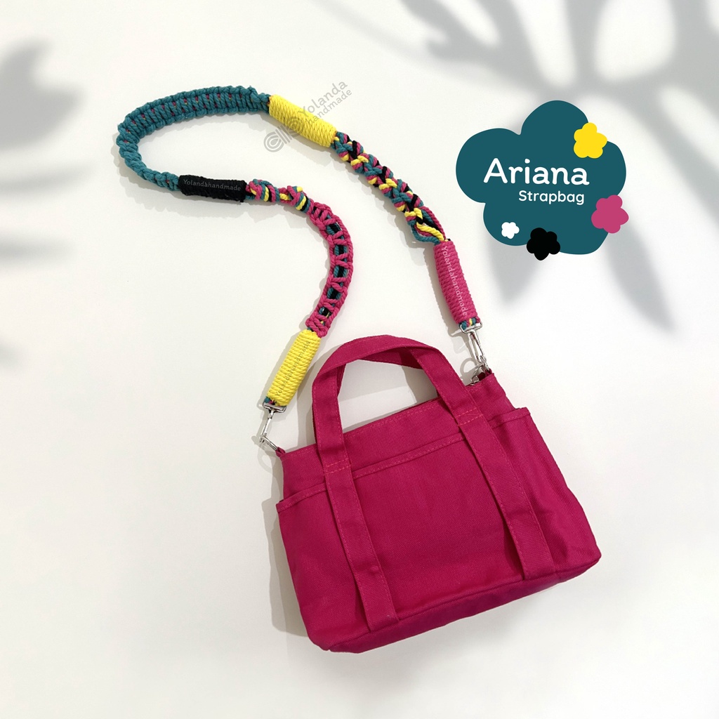 [TERMURAH] Tali Strap bag Macrame ARIANA | Premium | Tali kamera | Strap Bag Lucu | Custom | Puffy Bag | Sling Bag | Pendek |COD