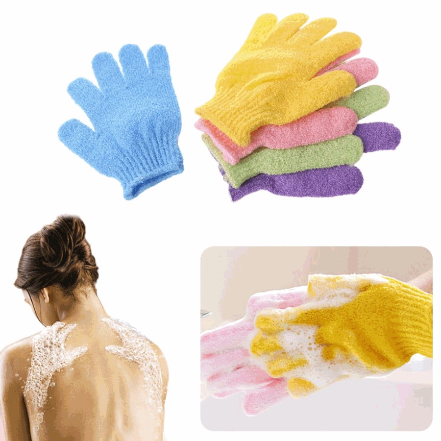 Sarung Tangan Mandi Alat Gosok Badan / Sarung Gosok Mandi Bath Gloves / Washlap Tangan / Body Scrubber Glove / Exfoliating Sarung Tangan Mandi