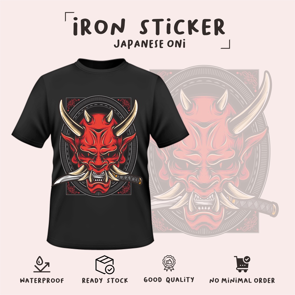 

sablon stiker JAPANESE ONI part 1/murah/label baju dtf