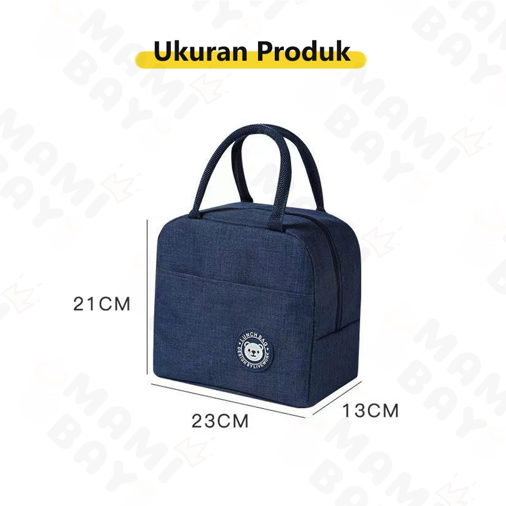 OKEYI Tas Travel Tempat Bekal Makanan/Lunch Bag Anti Air/Cooler Bag Lunch Box Aluminium Foil