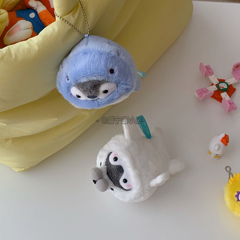 SearJepang Seal Whale Penguin Liontin Boneka Plush Cute Beberapa Ransel Gantung Kecil Gantungan Ku00