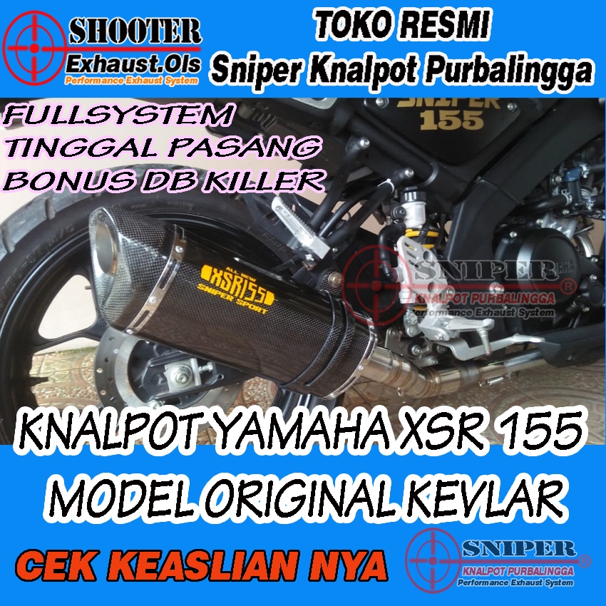 Knalpot Yamaha XSR 155 Original Kevlar