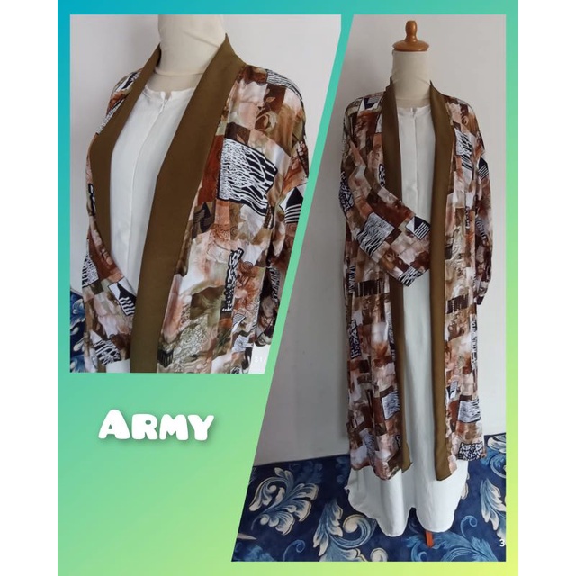 amaril outer / long outer floral by fyssca