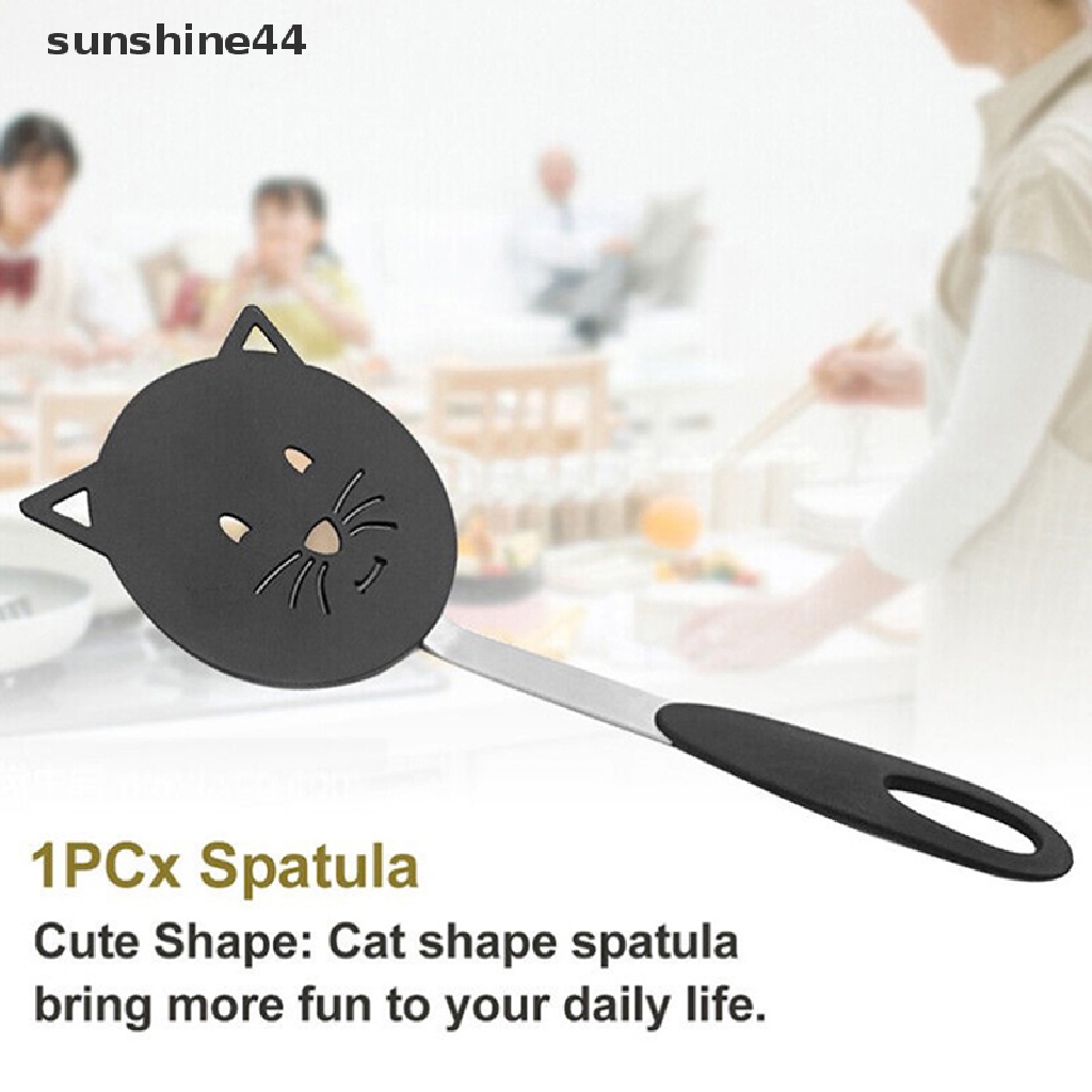 Sunshine Kitchen Nylon Cat Spatula Penggorengan Anti Lengket Omelette Shovel Spatula Ikan Goreng.