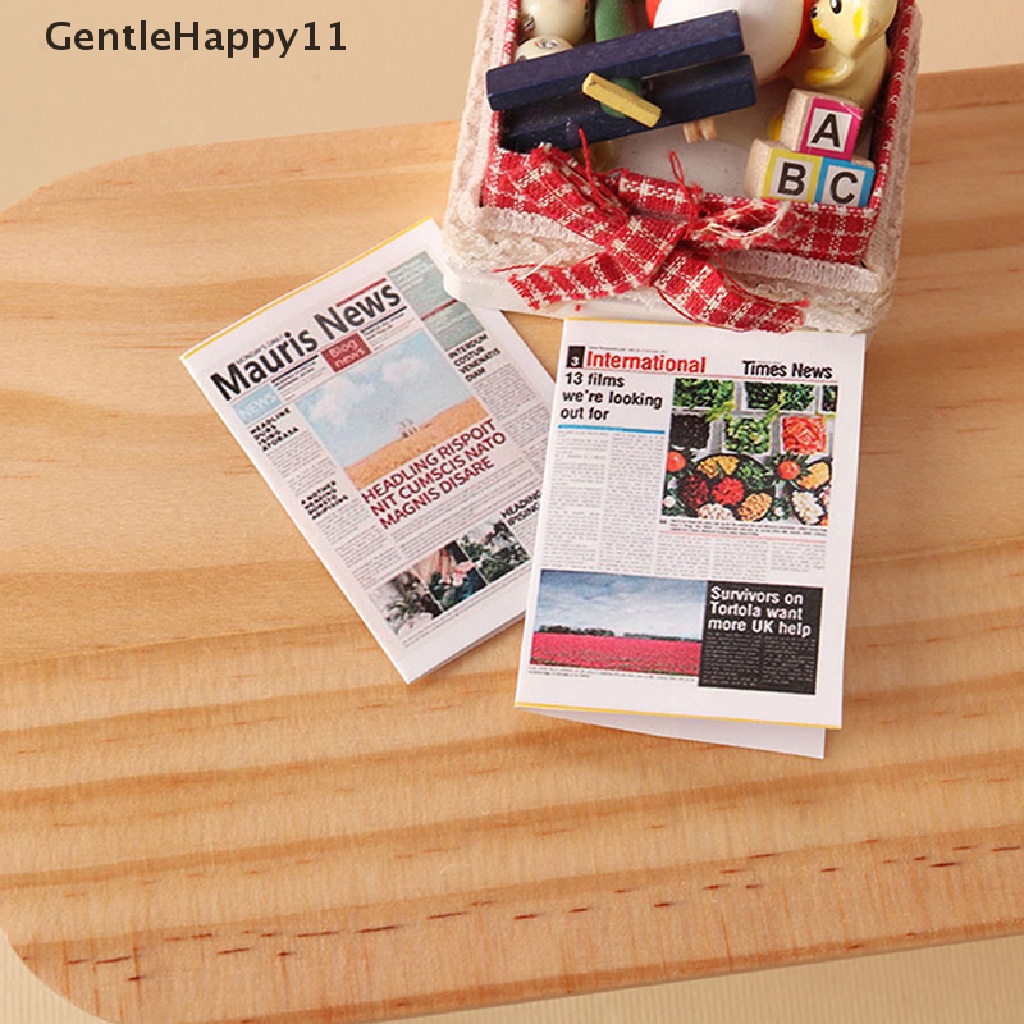 Gentlehappy 9Pcs/set1: 12rumah Boneka Miniatur Koran Berwarna Model Pemandangan Hidup Dekorasi Mainan Aksesoris Rumah Boneka id