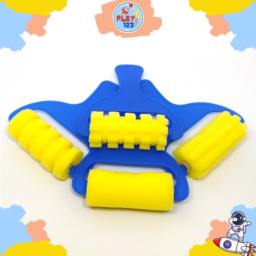 

[PLAY.123] Kuas Spon Roller / Sponge Roller Stamp / Stempel Lukis / Mainan Edukasi