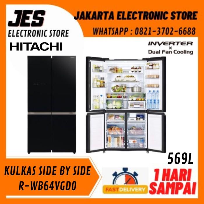 HITACHI R-WB64VGD0 Kulkas SIDE BY SIDE 569LITER Inverter R WB64VGD0
