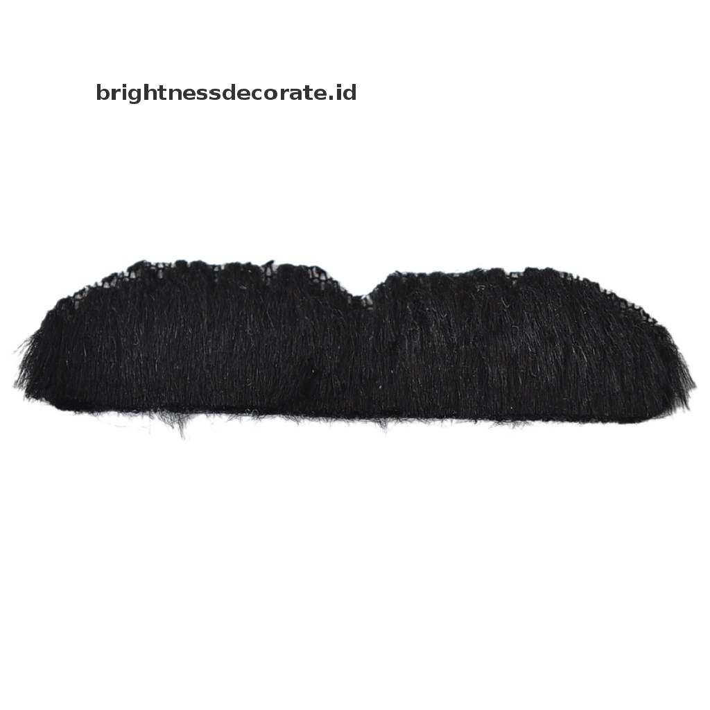 [Birth] 12pcs Set Pria Hitam Kumis Palsu Kumis Jenggot Lucu Pesta Kostum Halloween [ID]