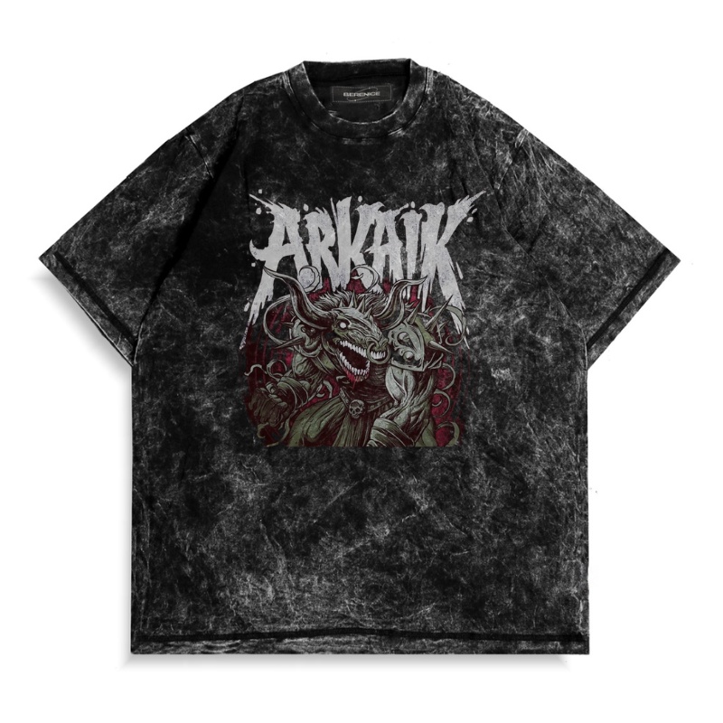 Ash T-shirt Oversize Metal Anthikax Washed