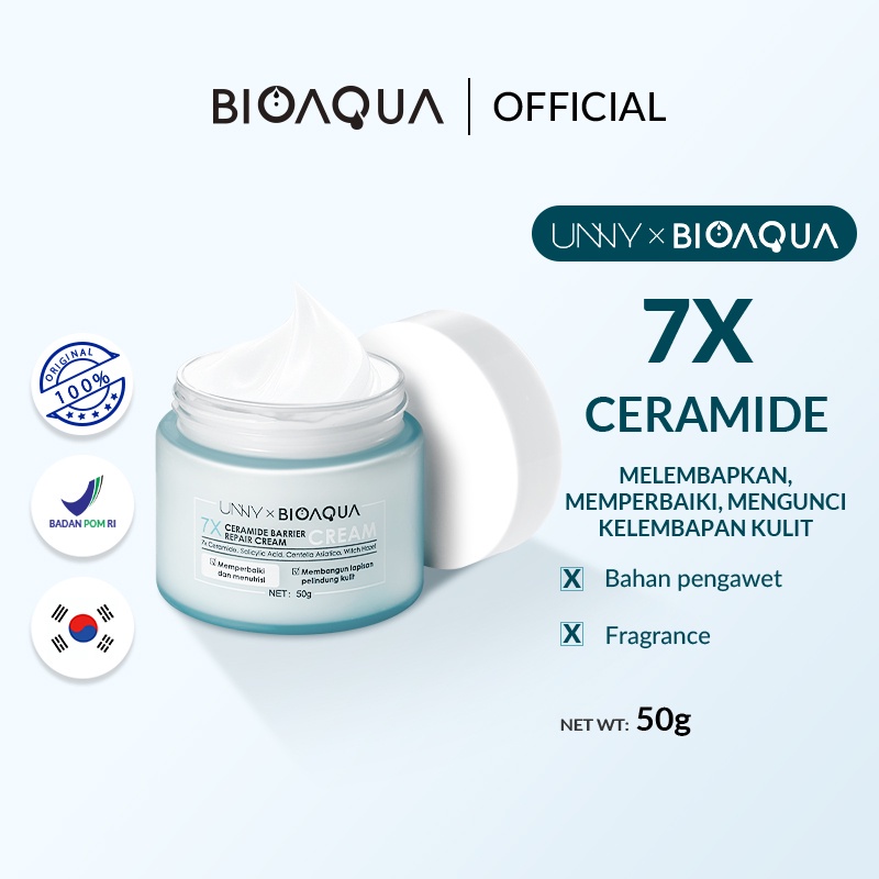 BIOAQUA 7X Ceramide Skin Barrier Repair Moisturizer Cream 50g / CREAM MOISTURIZER CERAMIDE BIOAQUA