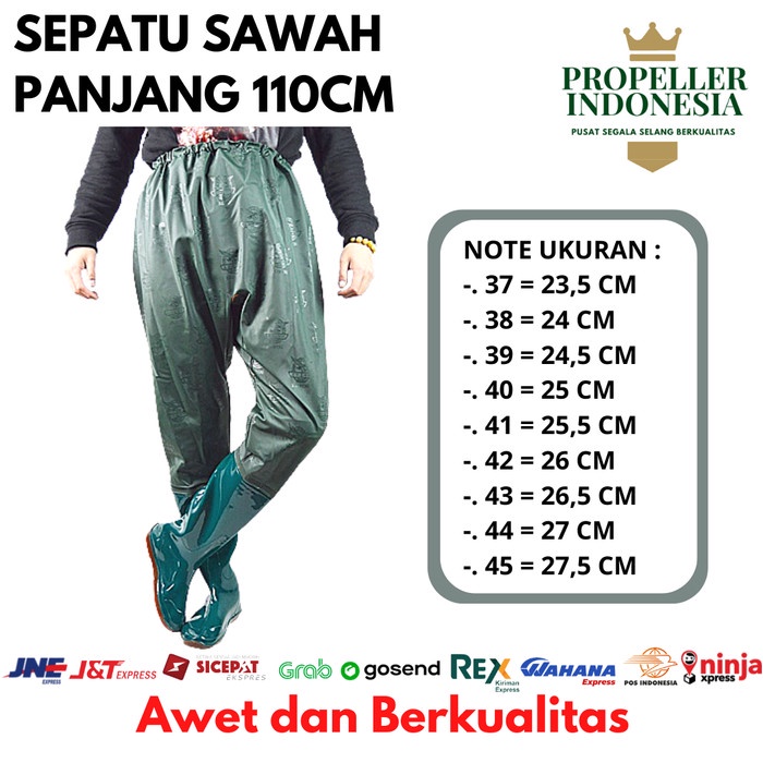 Safety Sepatu Boot Celana Sawah Panjang Anti Air Sepatu Keong Elastis