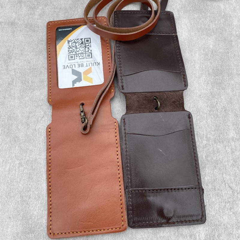 KBL Id Card Holder Kulit Asli Magnet 1 Sisi Id Card Saku