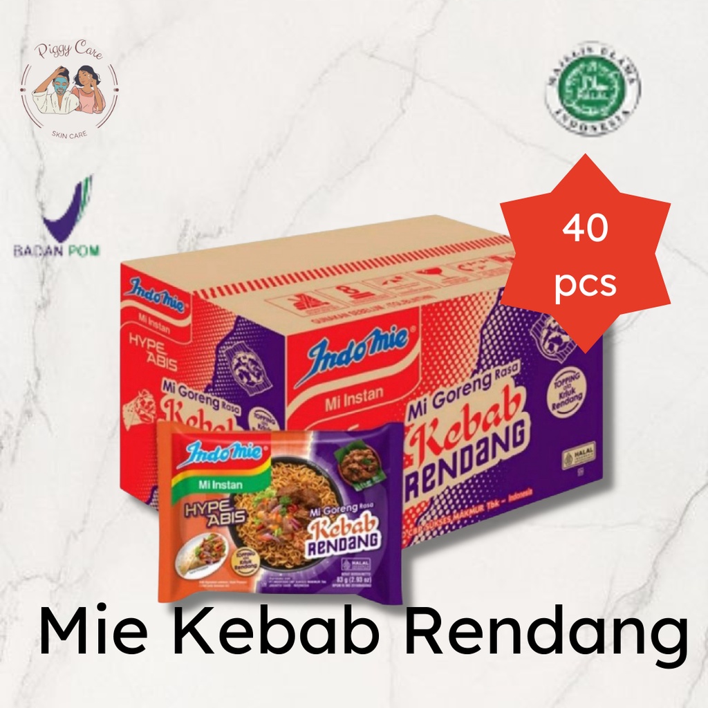 

INDOMIE Goreng KEBAB RENDANG 1 DUS Hype Abis Mie Instan Mi Goreng 83 Gram