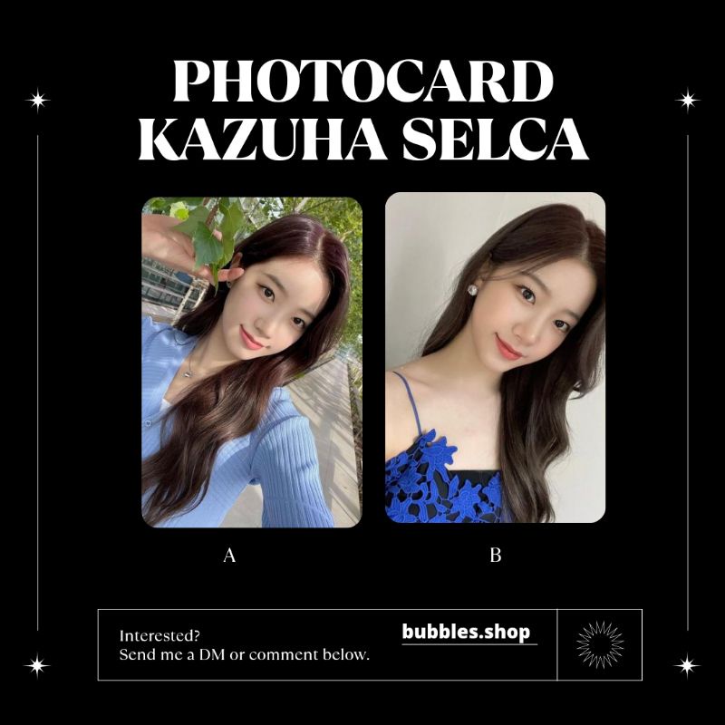 PHOTOCARD UNOFFICIAL KAZUHA LE SSERAFIM SELCA