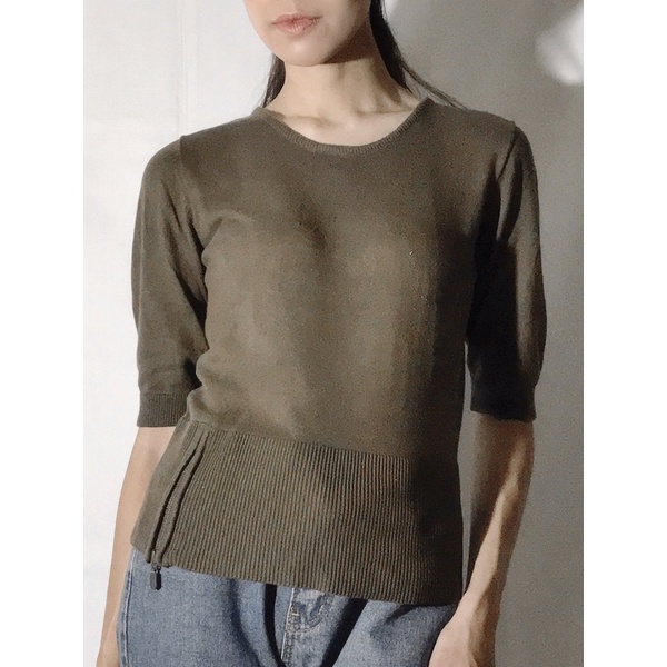 [ PRELOVED ] THE EXECUTIVE Sweater Tops with Zipper Details