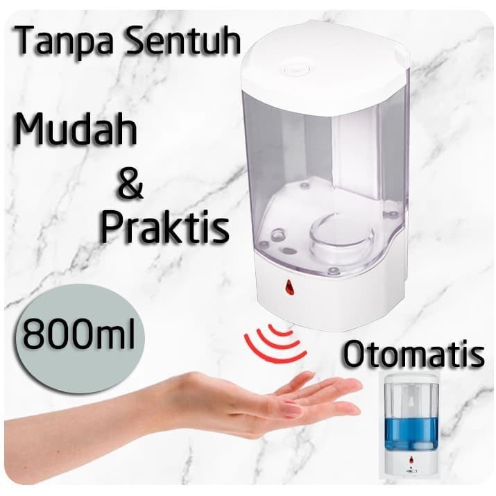 (SerbaSerbi)Dispenser Tempat sabun cair Dan Shampo Otomatis / Soap Dispenser Sensor E800 Ml Terlaris