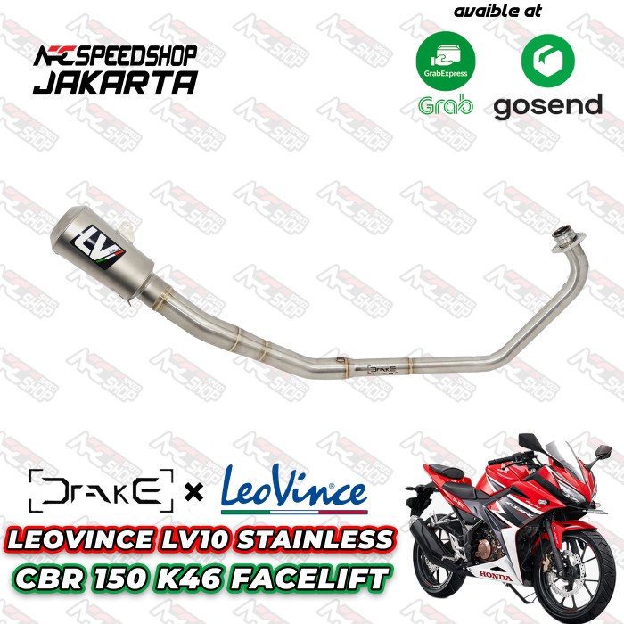 Knalpot Leovince Lv 10 Stainless Header Drake R9 Honda Cbr150 K46 #Original