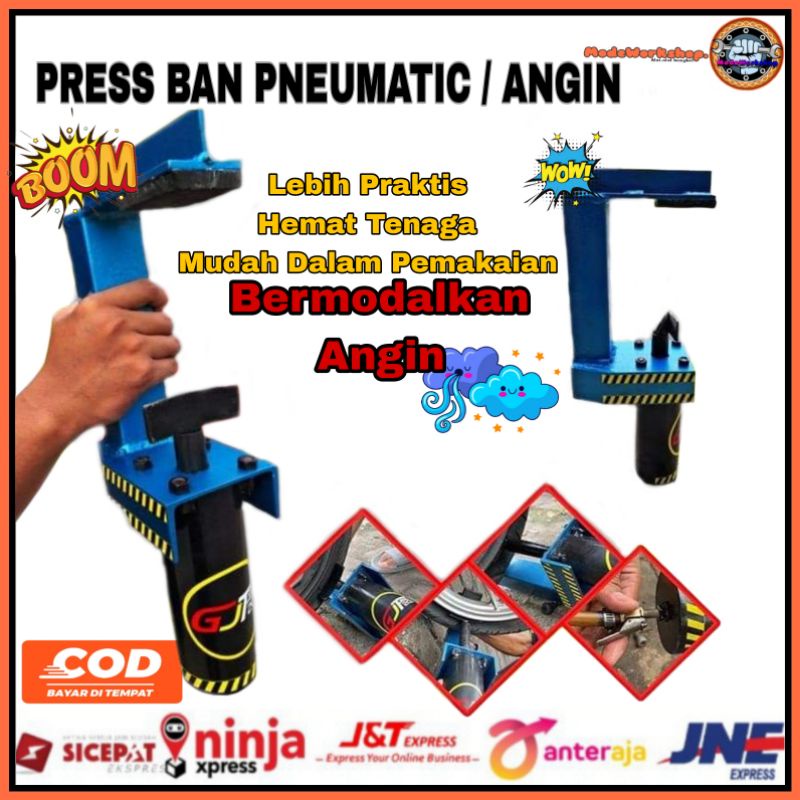 Alat press pres ban tubles non tubles super jumbo tenaga angin