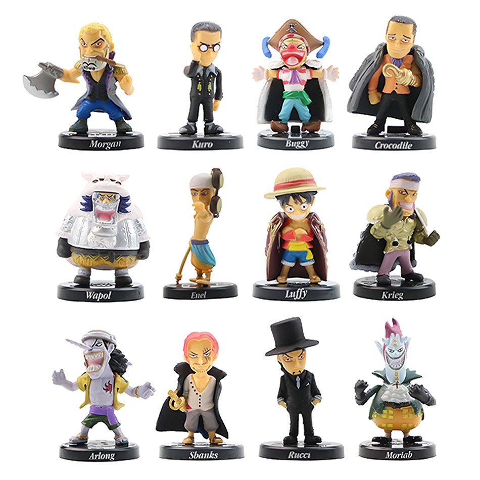 One PIECE Anime Figure Devil Buggy Crocodile Shanks Luffy Q Ver Anime Kartun Figuras Collection Model Mainan Untuk Anak