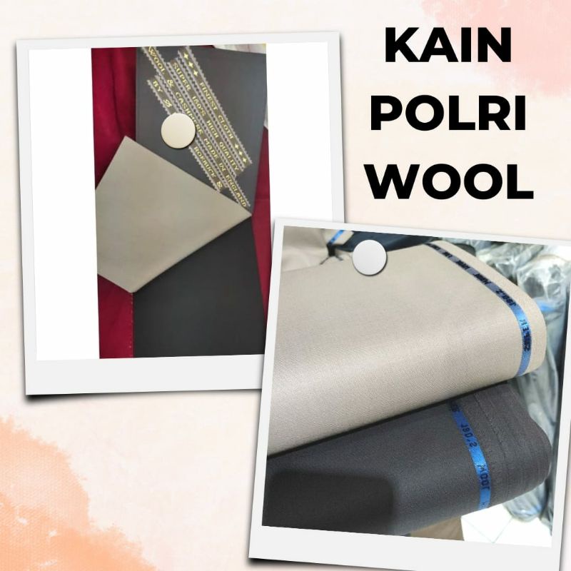 kain polri wool asli premium bahan seragam dinas