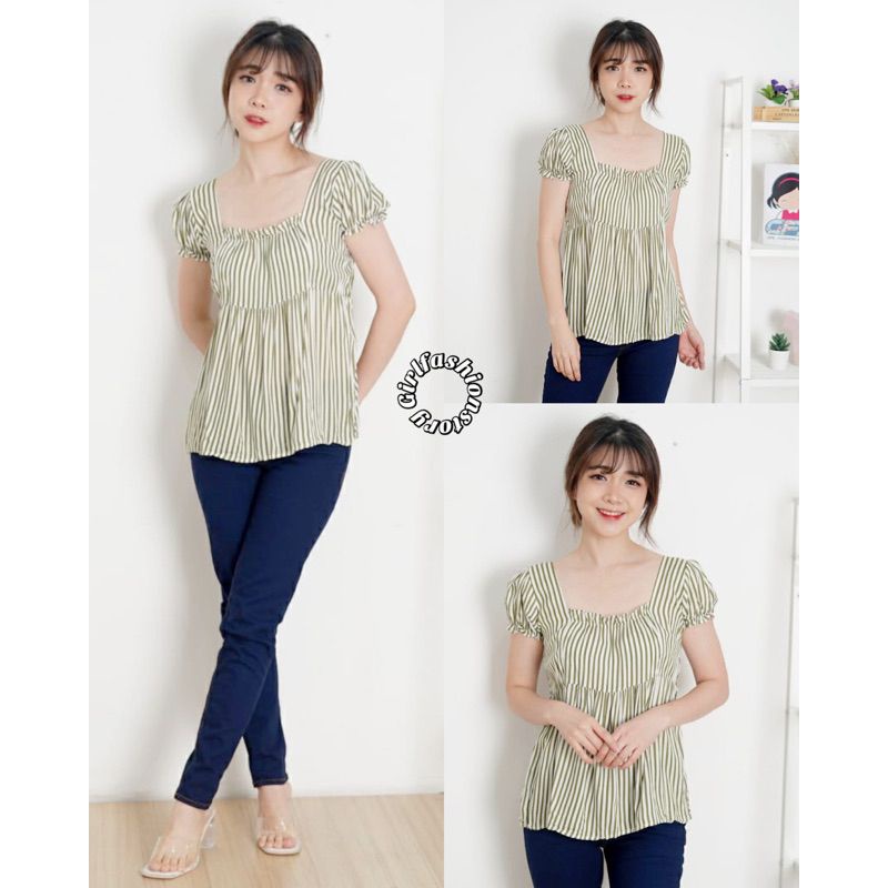 MIMIA SABRINA TOP SHIRT CUTE - BAHAN SHAKILA PREMIUM