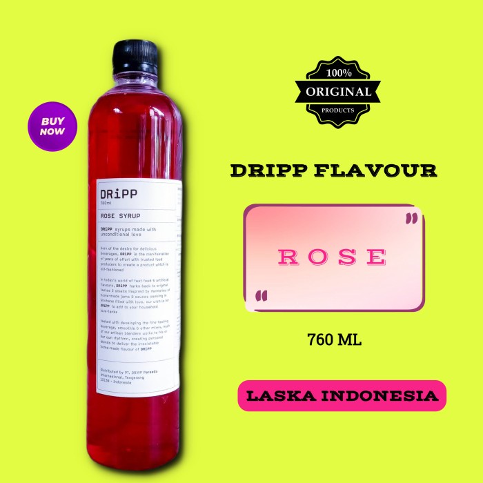 

DRIPP SYRUP ROSE 760 ML - FLAVOUR SIRUP PREMIUM BUNGA MAWAR