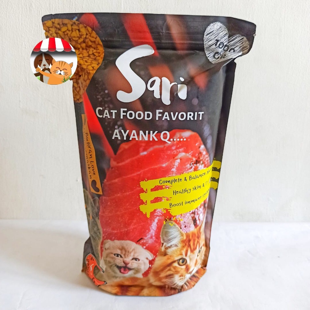 Makanan Kucing Sari 1kg Tuna Panggang - Cat Food Healthy Skin &amp; Coat