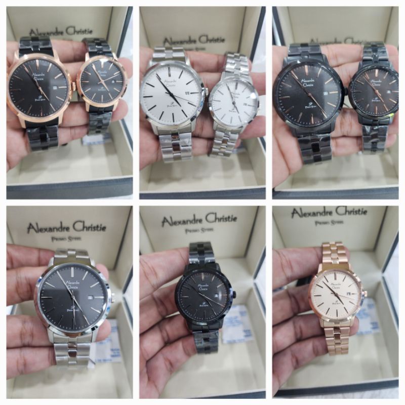Jam tangan alexandre christie ac1007 rantai couple 1007 boleh beli satuan