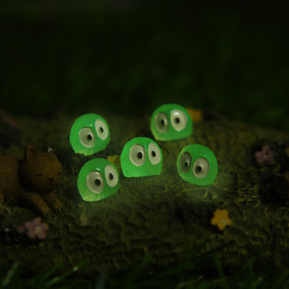 [Harga Grosir]5 Pcs Ornamen Pot Tanaman Alien Elf Mini Luminous Glowing Bahan Resin Untuk Dekorasi Kamar Tidur