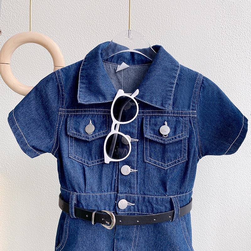 jumpsuit rok kemeja jeans denim anak perempuan / Dress Kemeja jeans panjang anak perempuan / JESSY Jeans Dress