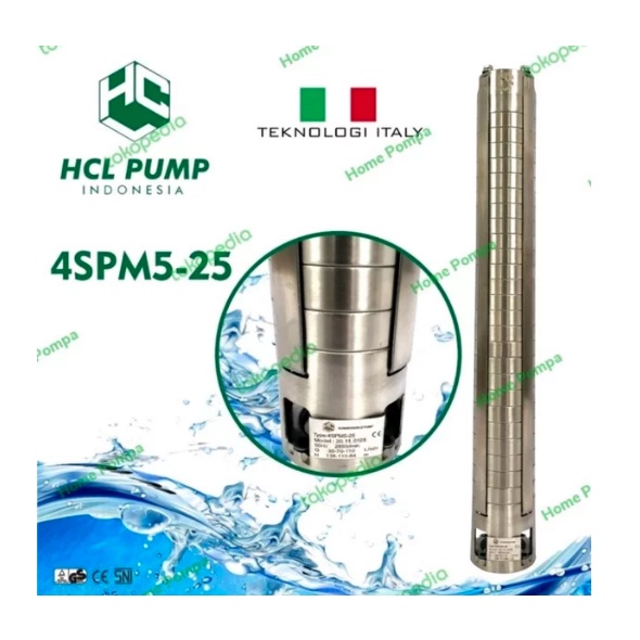 POMPA SATELIT 3HP 1PHASE HCL 4SPM5/25 SUBMERSIBLE PUMP HCL