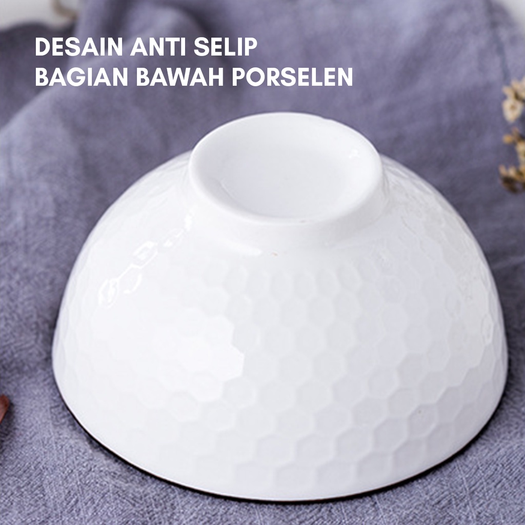 Souvenir mangkuk makan porselen biru dan putih bermutu tinggi mangkuk keramik kotak hadiah mangkuk Jepang kado / Satuan