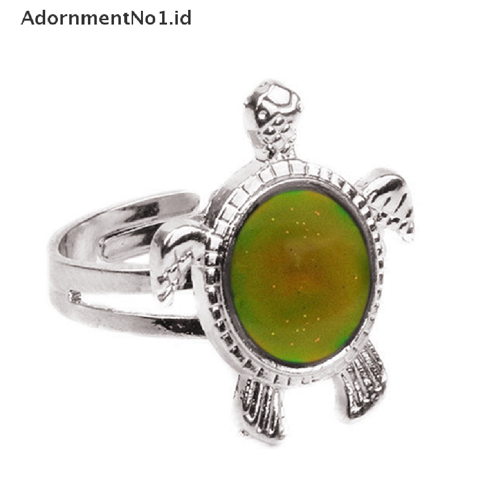 [AdornmentNo1] Fashion Chic 1PC Mood Ring Berubah Warna Turtle Adjustable Temperature Ring [ID]