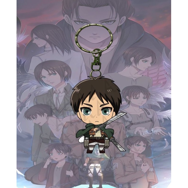Gantungan Kunci Anime AOT Shingeki no Kyojin Eren Yeager