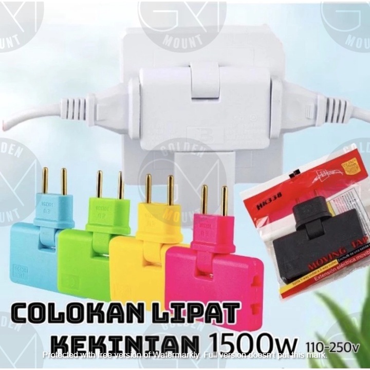 Stop Kontak Lipat 3in1 / Colokan Listrik Lipat