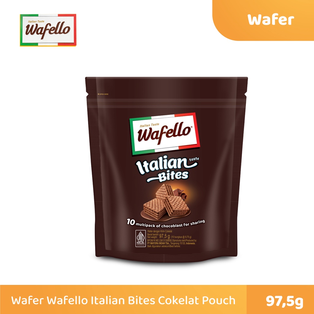 

Wafer Wafello Italian Bites Cokelat Pouch