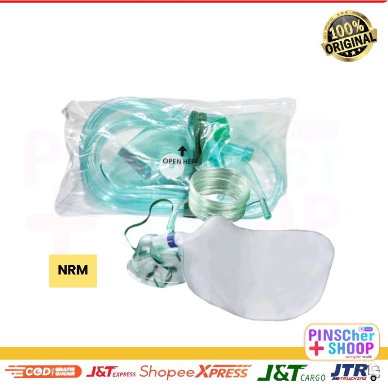 SELANG MASKER OXYGEN NRM (MASKER NON REBREATHING MASK) SATUAN