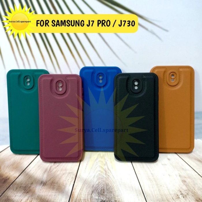 Case Square Leather Pro Samsung J7 Prime J7 Pro J730