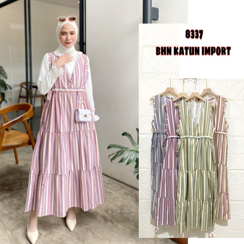 gamis remaja overall plus dalaman