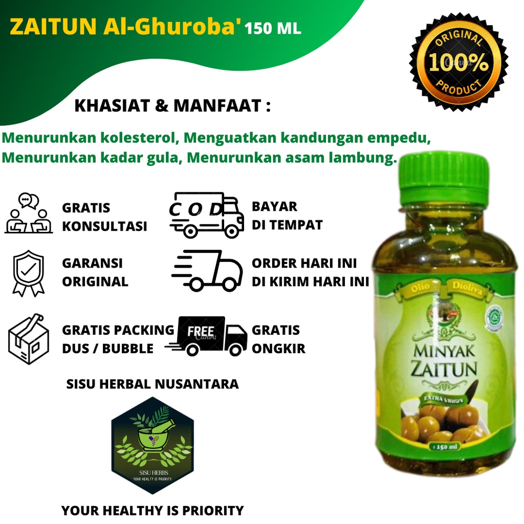 Minyak Zaitun Olive Oil 150ml Al-Ghuroba'