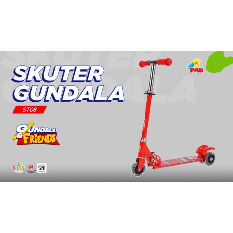 secoter Gundala pmb tas 08 otopet scooter mainan dorongan anak
