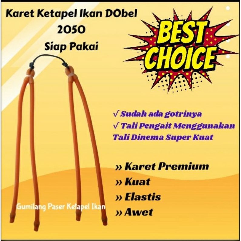 OREN karet ketapel DOBEL POWER 2050 5 mili siap pakai kuat premium elastis
