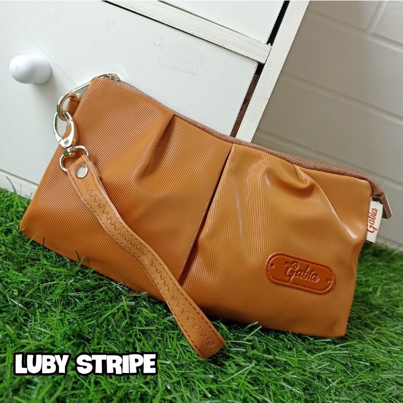 LUBY STRIPE By Gabia Pouch Anti Air Mengkilap, Pouch Handphone