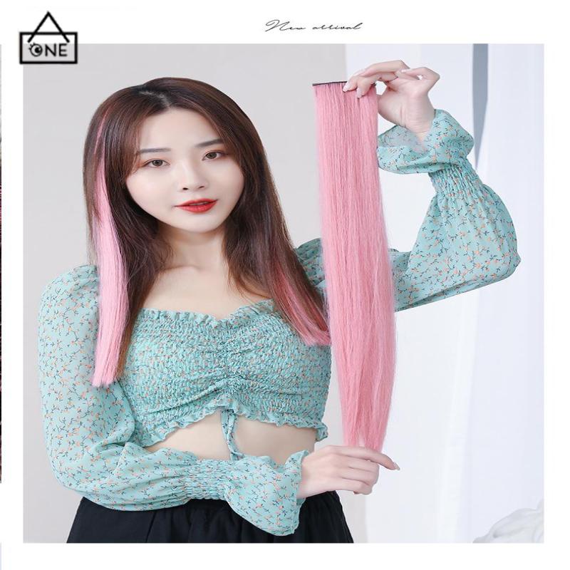 COD❤️Wig Rambut Palsu Colourful Extention Wig Rambut Palsu Wanita Aksesoris Wanita-A.one