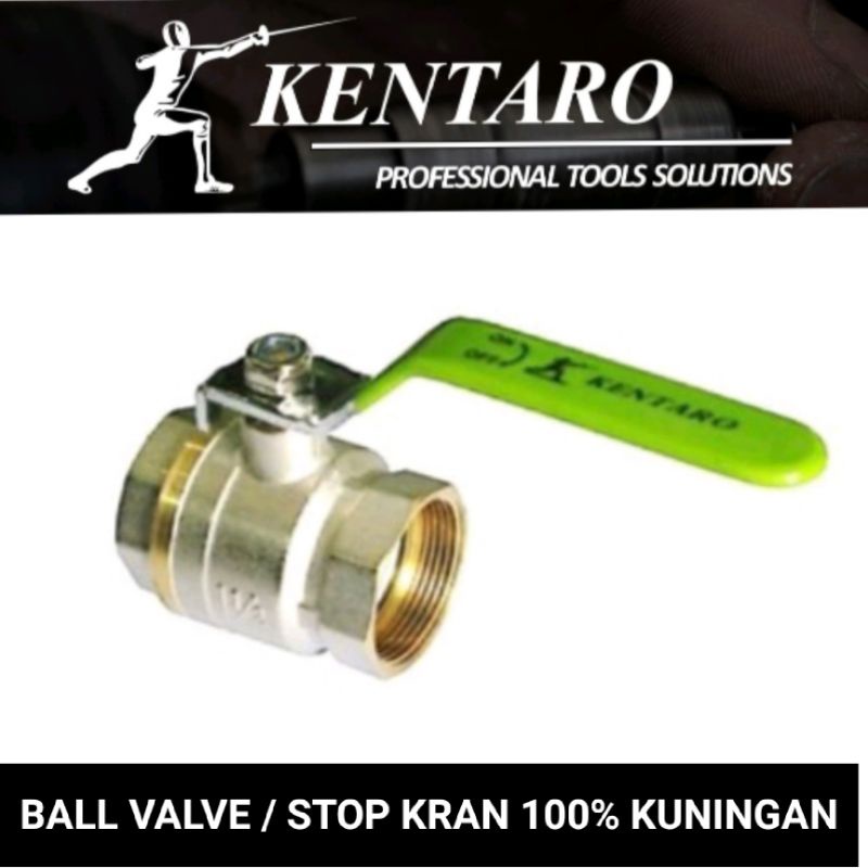ball Valve / stop kran 1/2&quot; (150gr) body Kuningan kentaro Japan quality