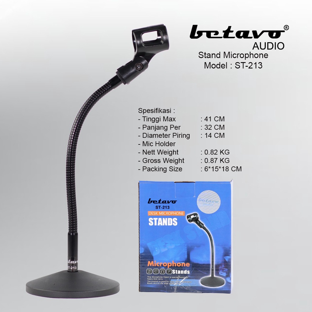 STAND MICROPHONE  MODEL ST-213 BETAVO AUDIO STAND MIC