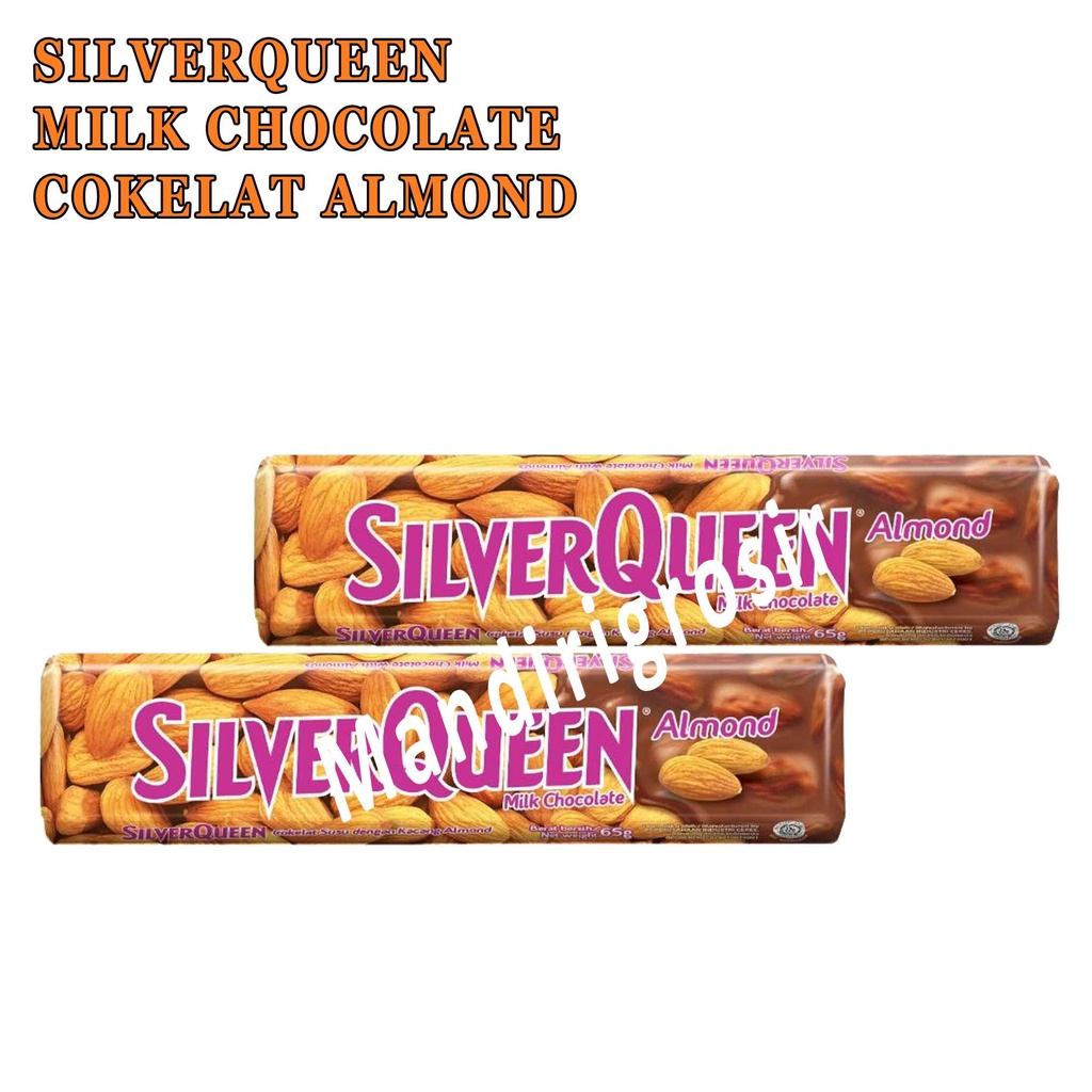 Cokelat SilverQueen* Cokelat* Milk Chocolate* Cokelat Almond 58g