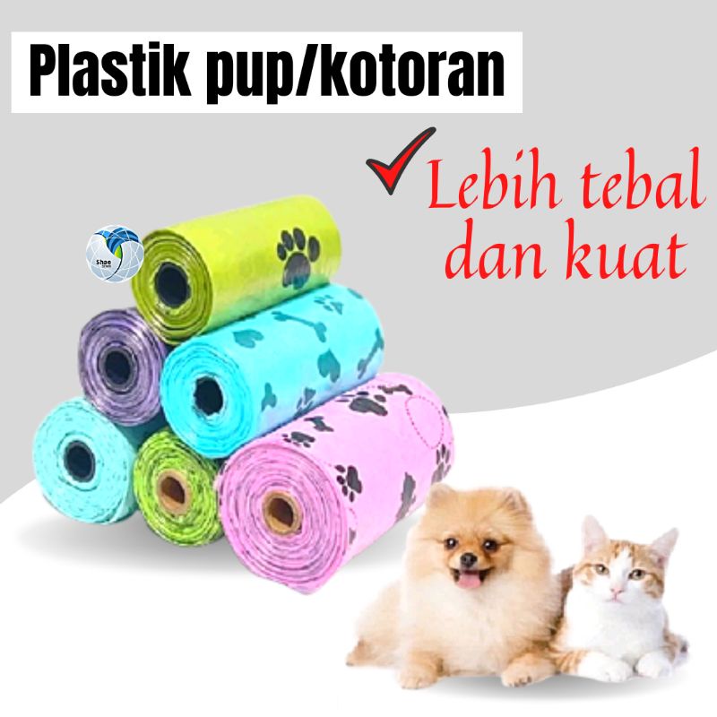 Kantong Plastik Pup Poop Kotoran Kucing Kantong Plastik Sampah Organik Shaestore15